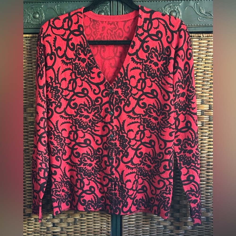 Red and Black Cardigan